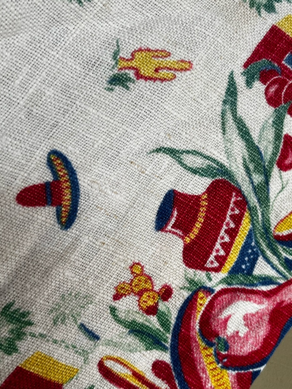 Linen Tea Towels Bundle Floral Squirrel Fiesta Sombreros - Picture 10 of 12